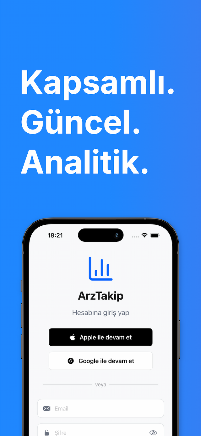 ArzTakip iOS Uygulaması Ana Ekran